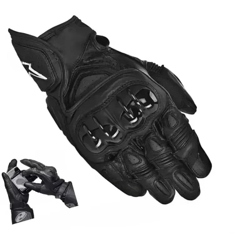 

GPX Motorcycle Gloves Men Cowhide Moto Gloves Racing Motocross Gloves Hard Knuckle Touchscreen Glove For Dirt Bike Moto