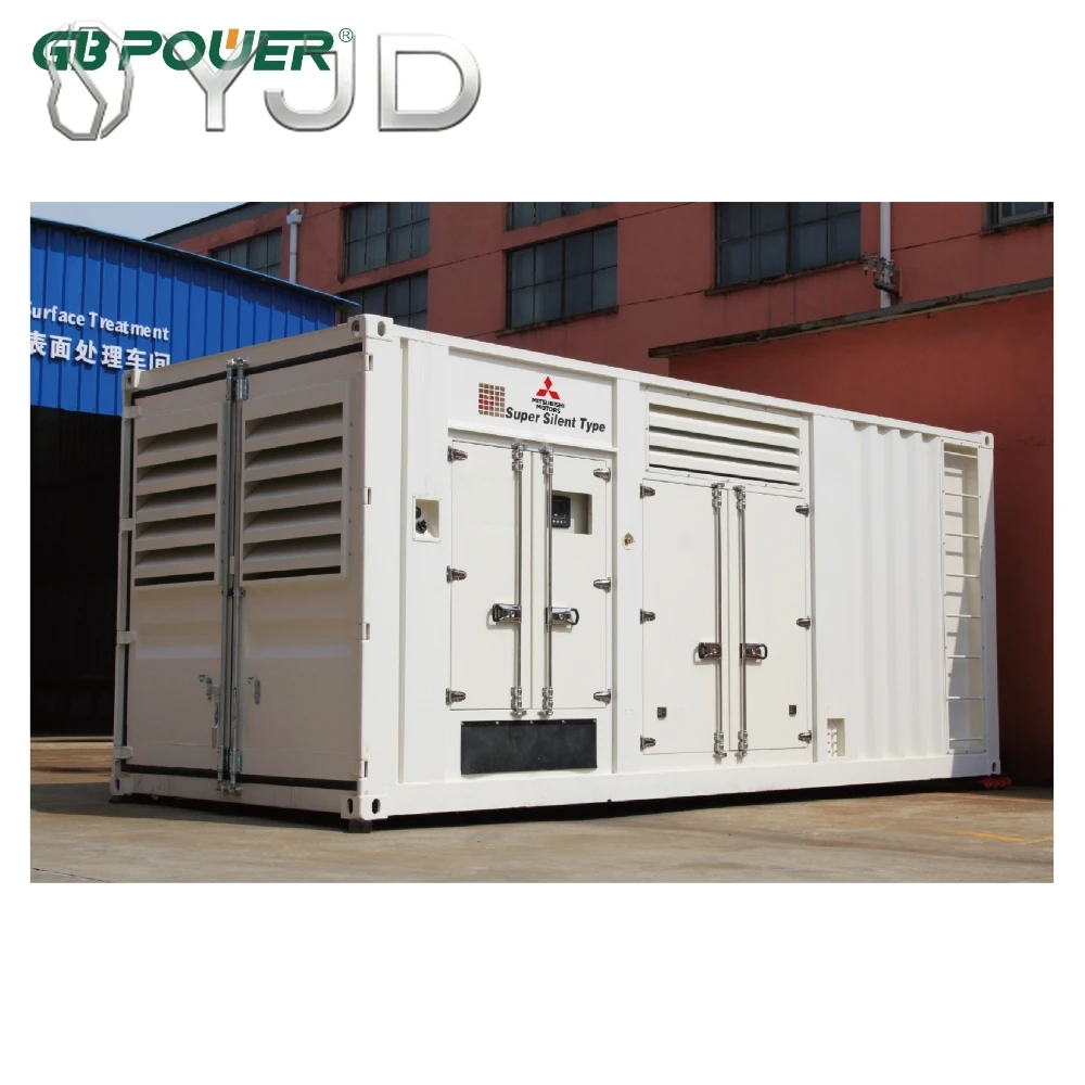 AC ATS 3 Phase 4 Wire 600kva Diesel Generator 50Hz Silent Type Auto Start MITSBISHI Engine Model S6R2-PTA-C Water Cooling