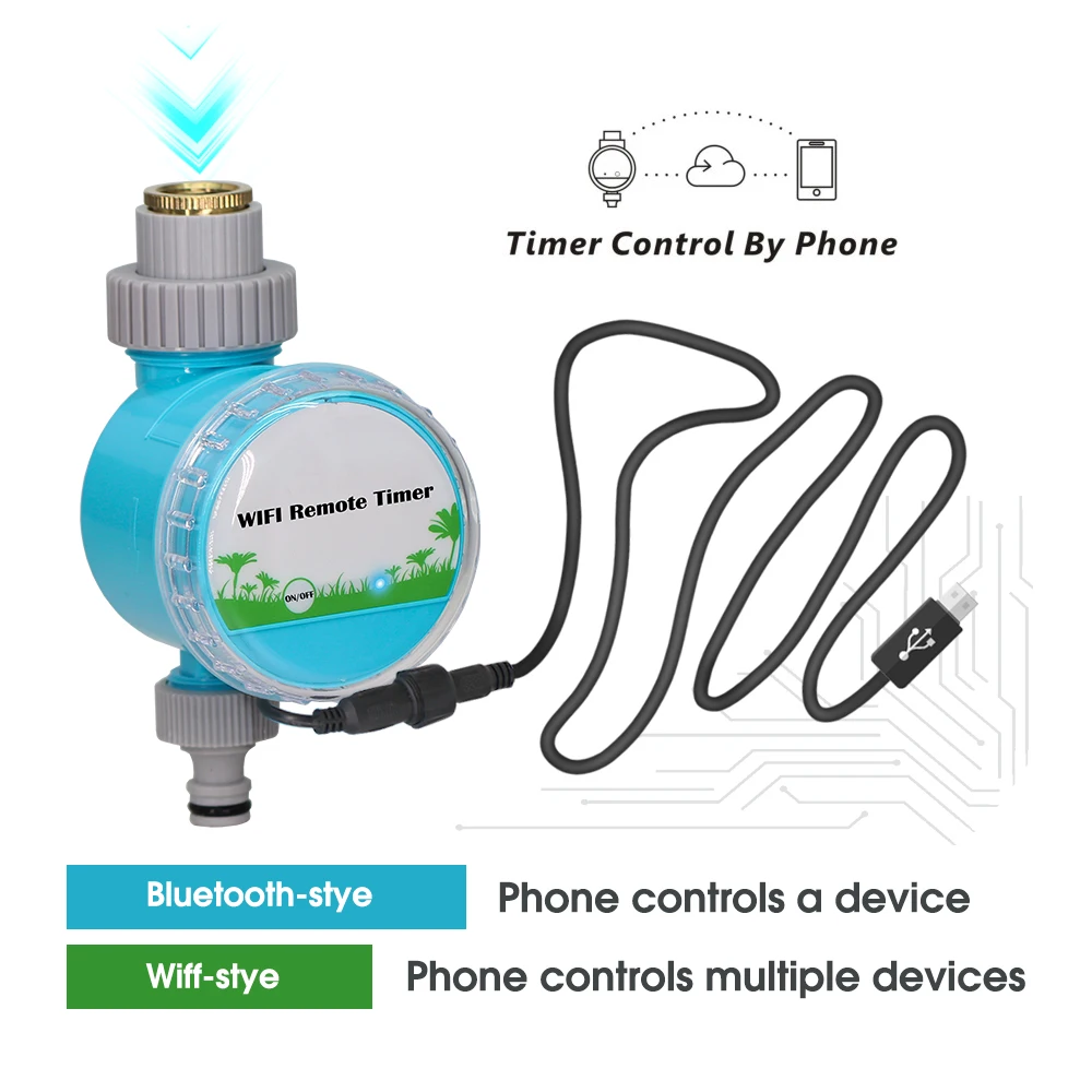 Wifi Bluetooth-compatible Garden Irrigation Water Timer Smart Watering Controller Wireless Remote Control Outdoor Waterproof