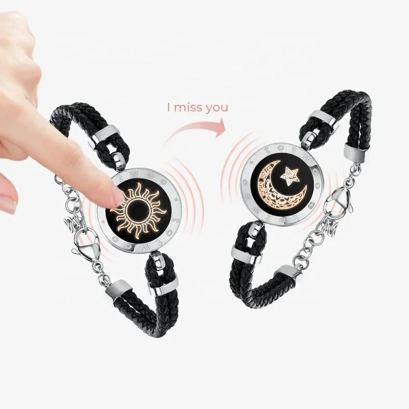 2024 Unique Fashion Smart Bracelet with Interactive Vibrating Totwoo Couple Bracelet