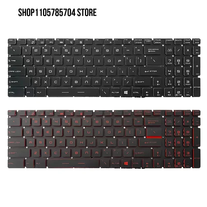 H+New Genuine Laptop Keyboard Compatible for MSI MS-16U6 16U1 GP65 GE75 GP75 MS-17E7 17F2 17F4
