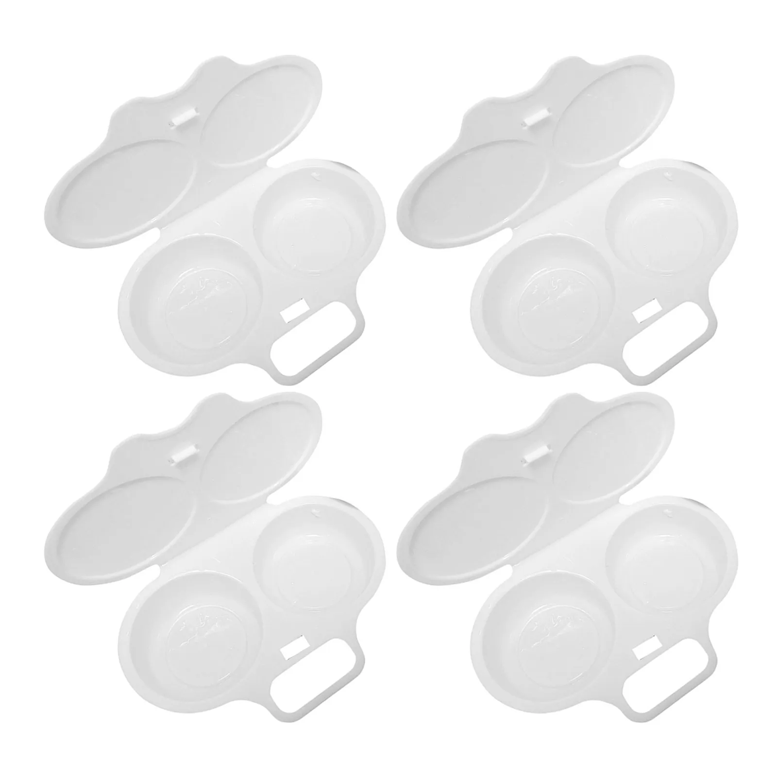 

4Pcs Microwave Safe Egg Cooker Steaming Tray Poacher Mould for Quick Prep Dishwasher Safe Portable Daily Use Kitchen