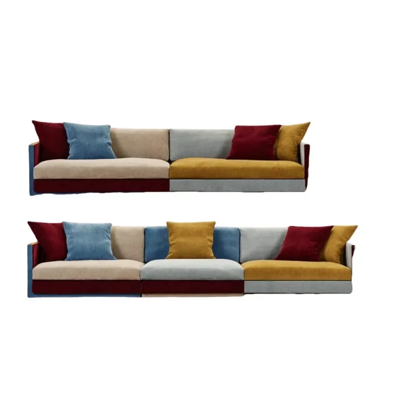 Inspiration design color matching combination fabric multi-color module sofa niche art sofa