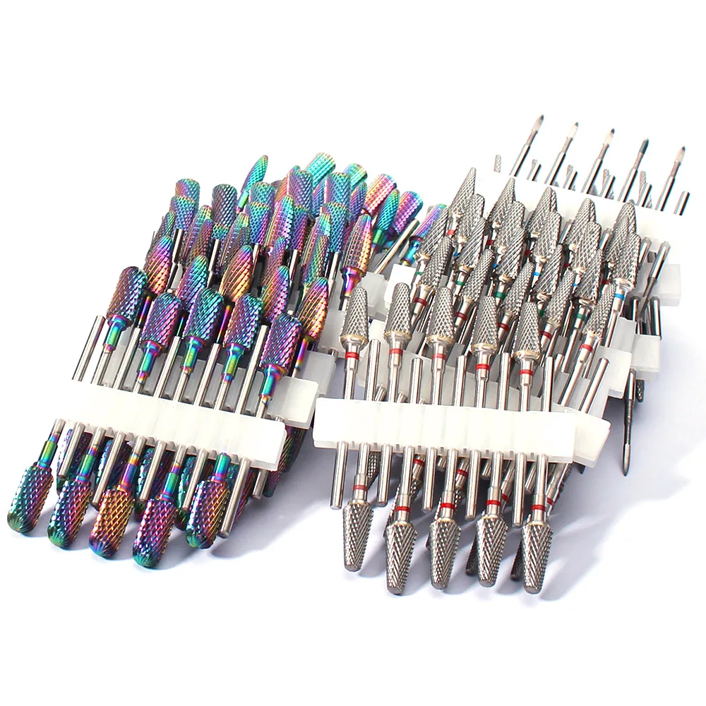 10pc Carbide Manicure Cutters Set Nail Drill Bits Gel Polish Remover Cutter Ceramic Strawberries for Nails Electric Files Tools