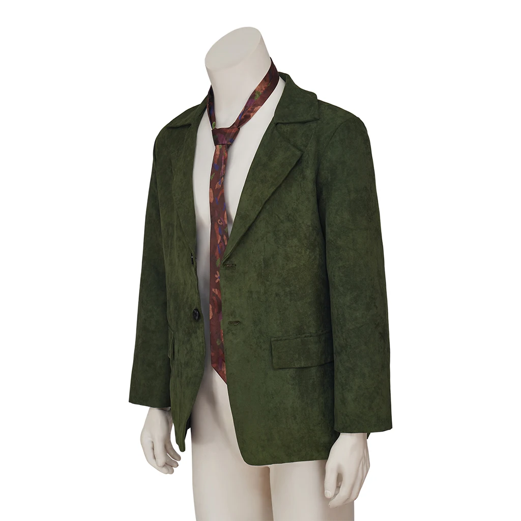 In Stock Disco Elysium Cosplay Harrier Du Bois Cosplay Green Jacket Uniform Coat Adult Overcoat Halloween Carnival Party Outfit