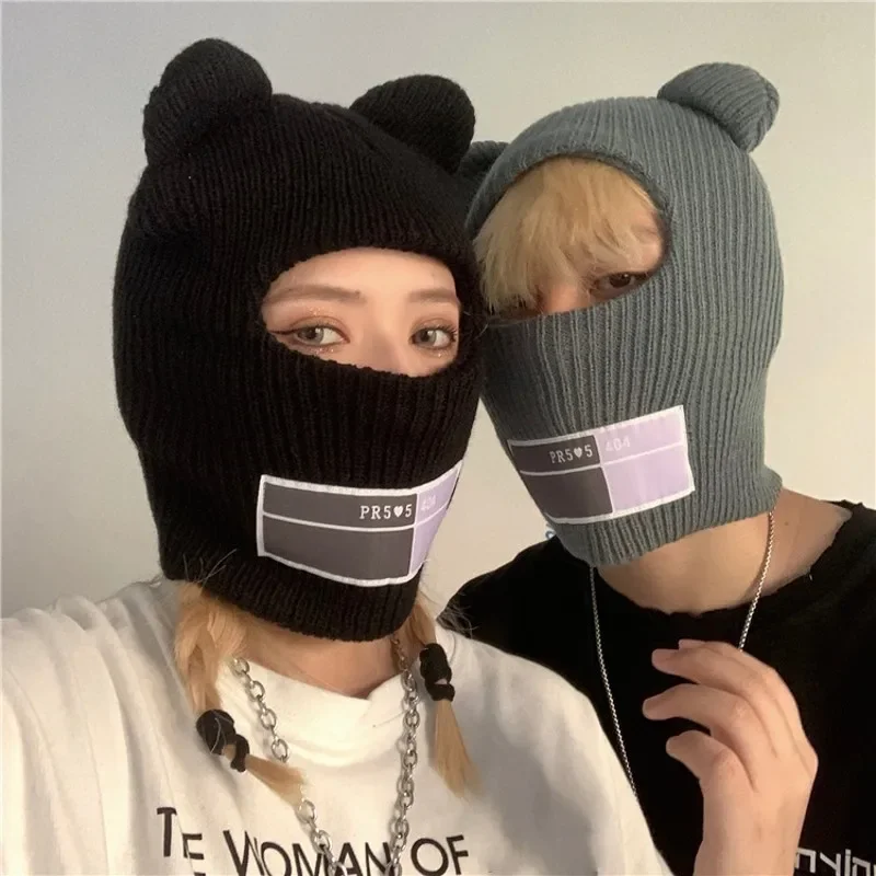 Multi Functional Mouse Ski Mask Winter Warm Knit Cap Balaclava Mask Artificial wool Hats Adult Men and Women Beanies Thick Mask