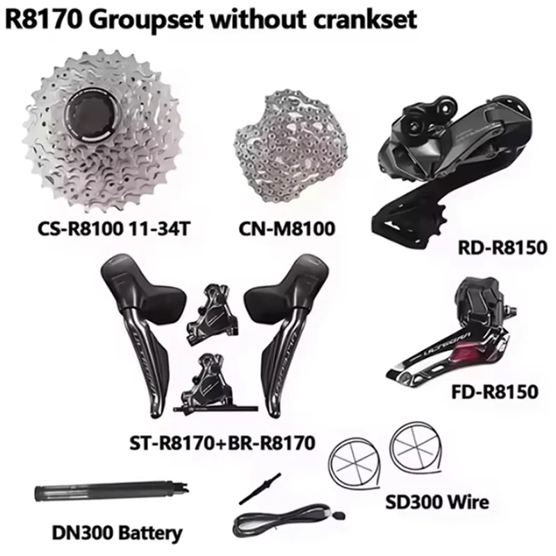 Shimano-ultegraリアディレイラー,r8170 di2電子部品,2x12s,r8150