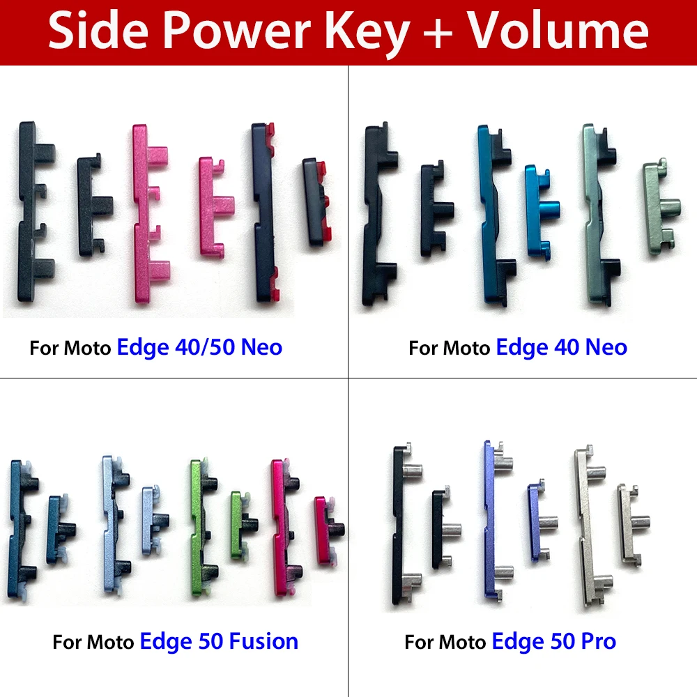 NEW Power Button + Volume Side Button For Moto Edge 40 Neo 50 Fusion 50 Pro Volume Power Button Side Key Replacement Parts image 3
