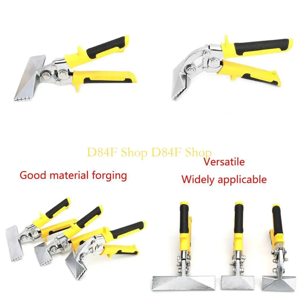 D84F Sheet Metal Bending Pliers Crimping Tool Hand Seamer Wide Jaw Straight Elbow Multitool Ergonomic Handle