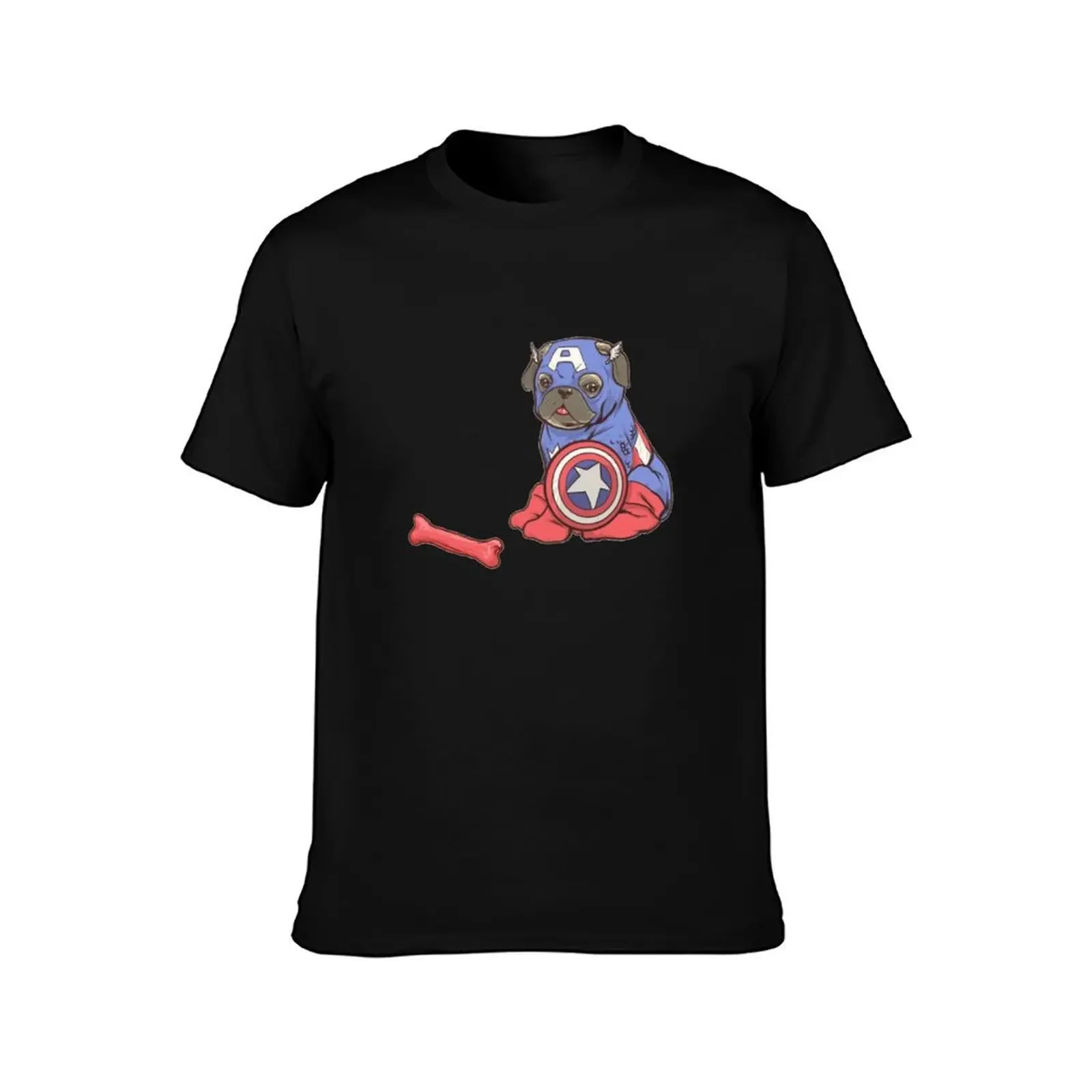 Captain pug T-Shirt Clothing cute clothes cotton man t-shirts graphic shirts compression shirt men