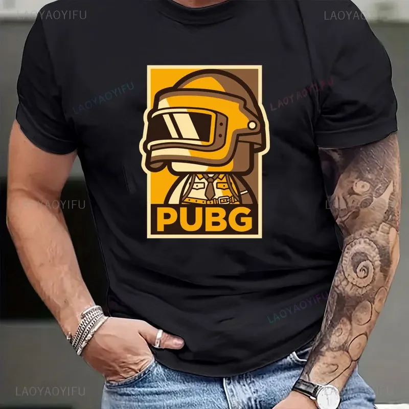 PUBG HOPE Gold Rush T-Shirt PUBG 100%cotton T Shirt Playerunknowns Battlegrounds Gaming Cartoon Tees Men Unisex New Fashion Tops