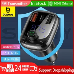 Baseus FM Transmitter Bluetooth 5.0 Handsfree Car MP3 Player & PPS QC3.0 QC4.0 5A Fast Car Auto Charger Kit Audio Car Accessory