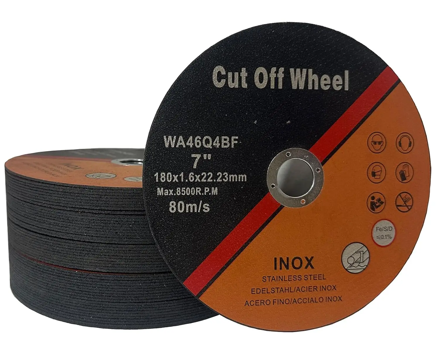 

50 PCS 7 Inch Ultra Thin Cutting Discs for Angle Grinder, Metal & Stainless Steel