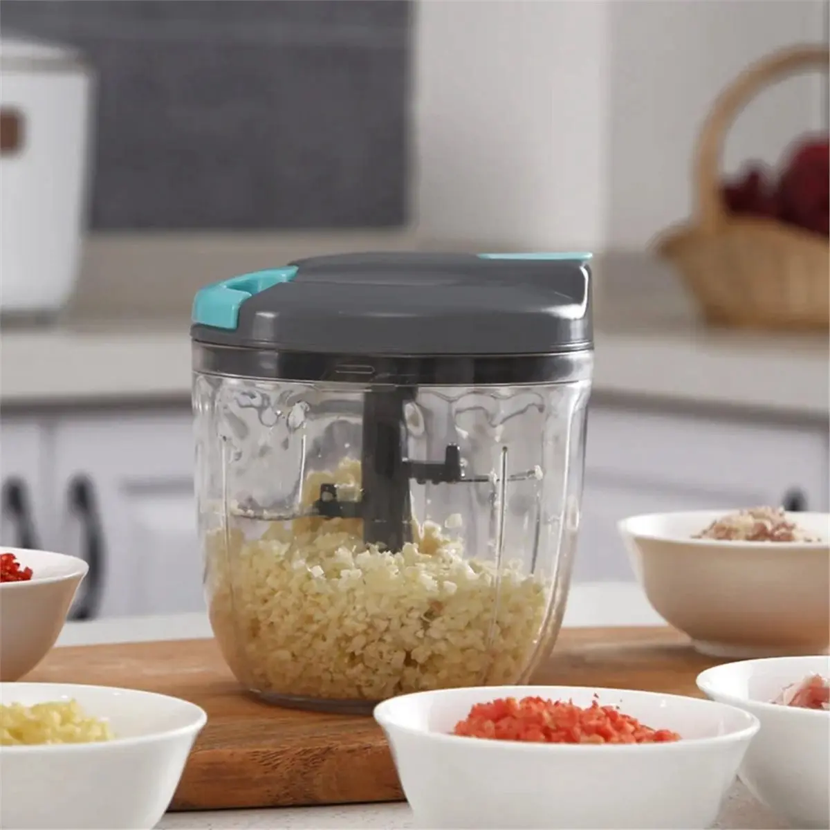 Oct Sale 900ML Manual Meat Grinder Garlic Chopper Multifunction Vegetable Cutter Chopper Garlic Crusher Kitchen Gadgets
