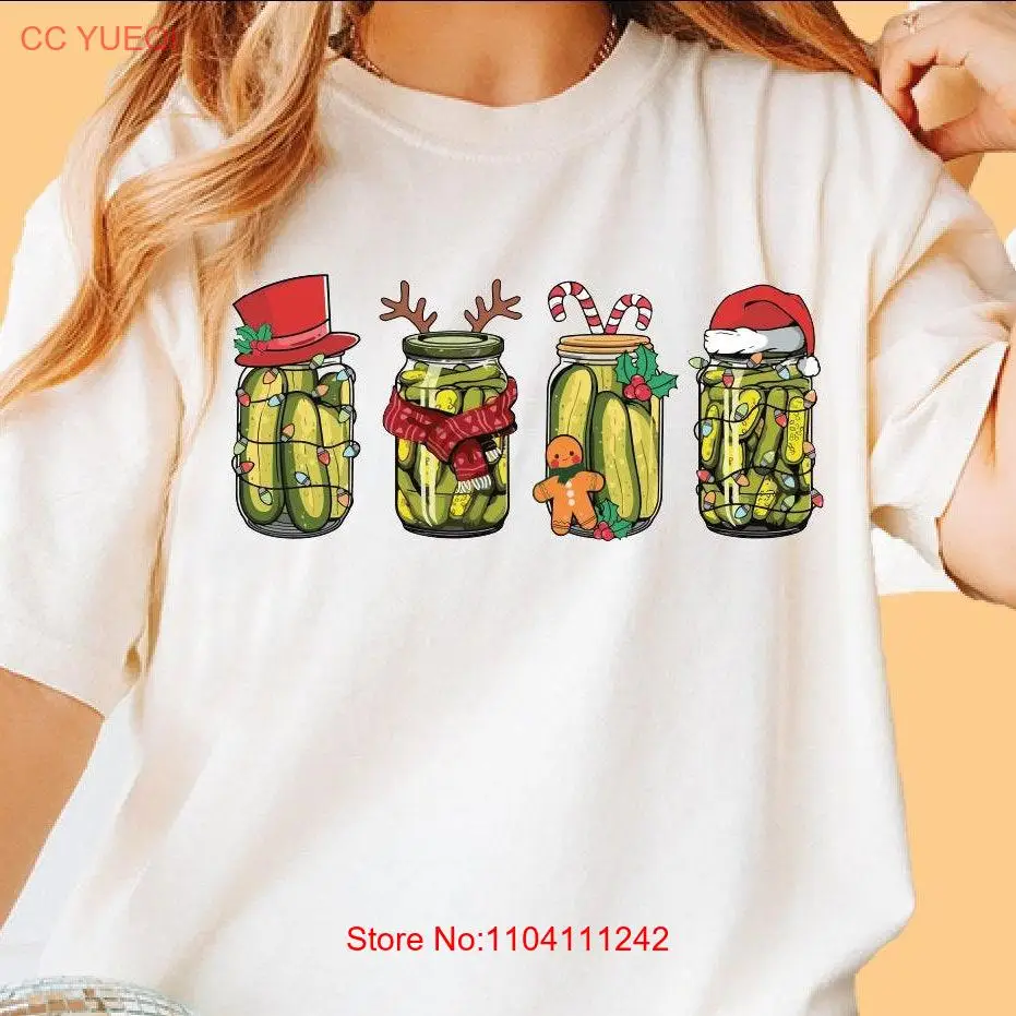 Canned Pickles Christmas T Shirt Homemade Pickle Jar Lover Canning Season Women  long or short sleeves