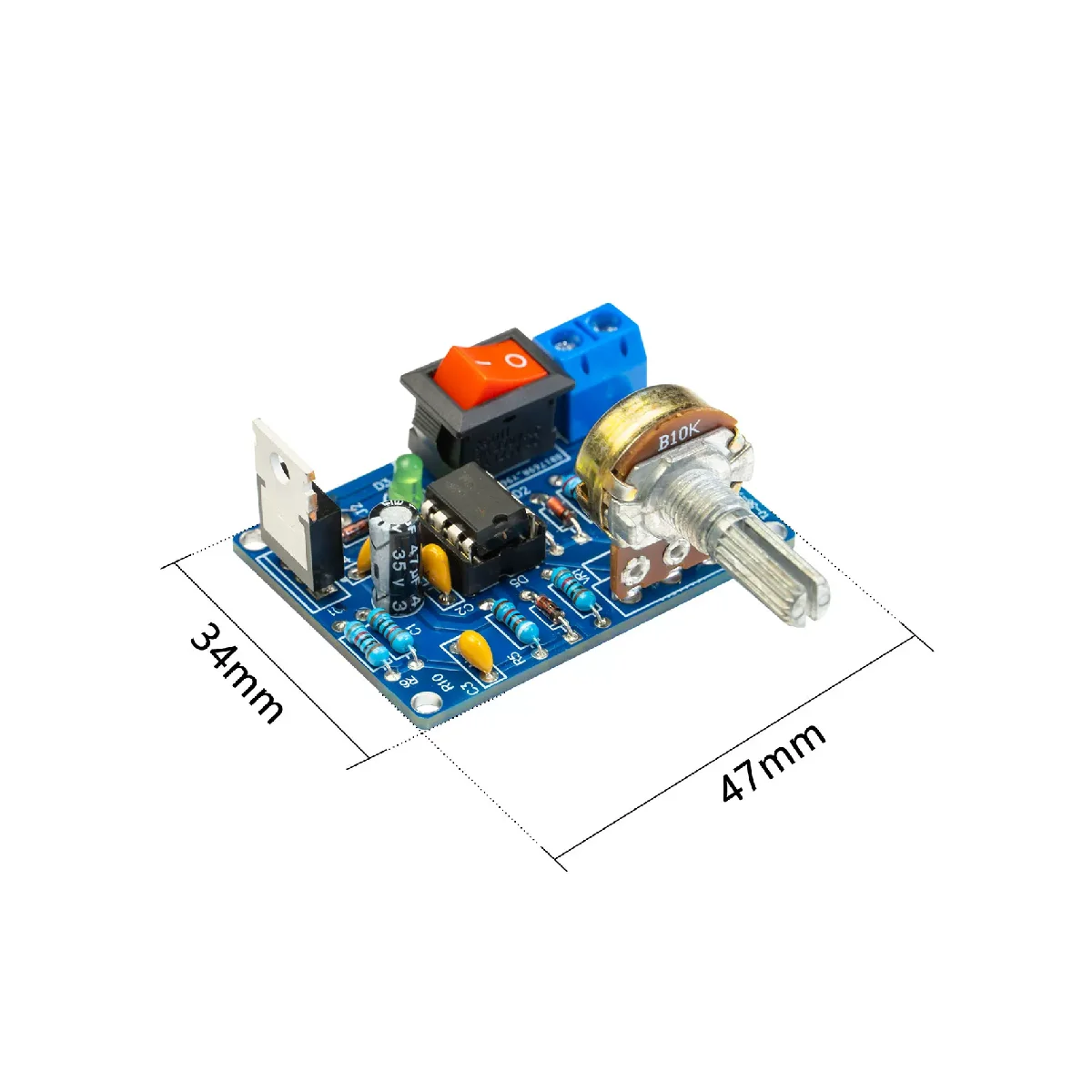 LM358 DC Motor Speed Controller DIY Kit,Soldering Practice Circuit Board,Electronic Experiment Training Module