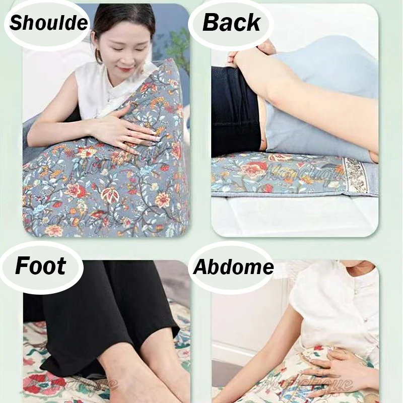 لوحة التدفئة الكهربائية بطانية الشيح منصات التدفئة الذاتية 9 المستوى 4 وضع الموقت النساء الحيض الساخن ضغط الوسادة كامل الجسم مدلك