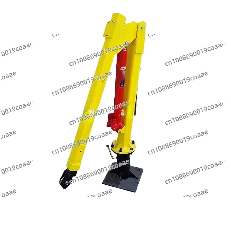 1T Telescopic boom Mini Truck Mounted Crane with 1800lbs self locking hand winch for Russia