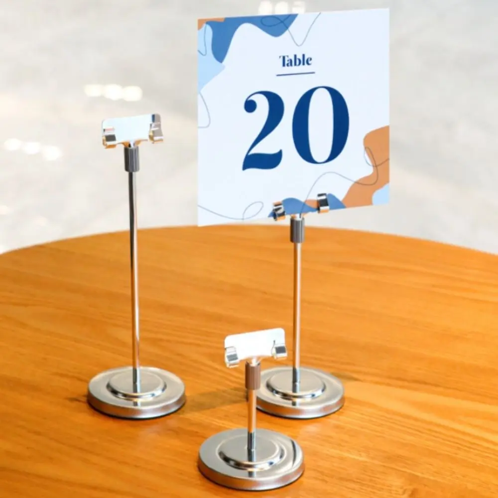 الفولاذ المقاوم للصدأ مذكرة حامل قصاصة 8/12/16 سنتيمتر العمودي صور كليب حامل سطح المكتب الديكور حامل بطاقة الاسم حفل زفاف وعيد ميلاد