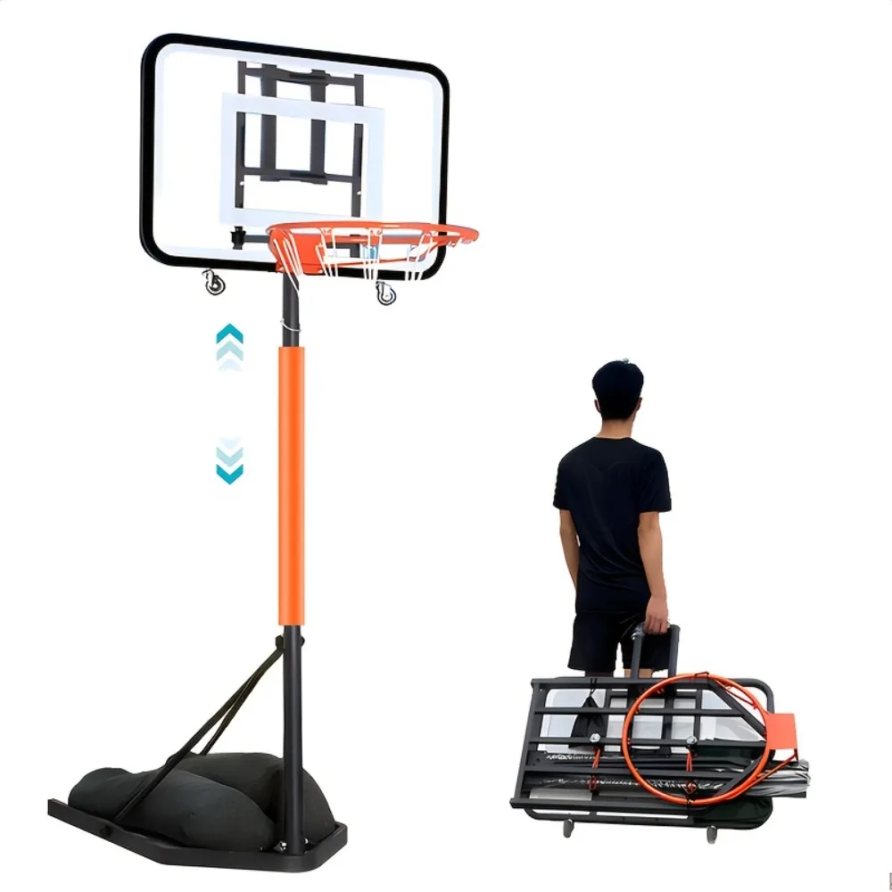 

Portable Basketball Hoop Outdoor Basketball Goal Adjustable Basketball Hoops Outdoor Indoor Youth Basketball Hoop for Adult Boy
