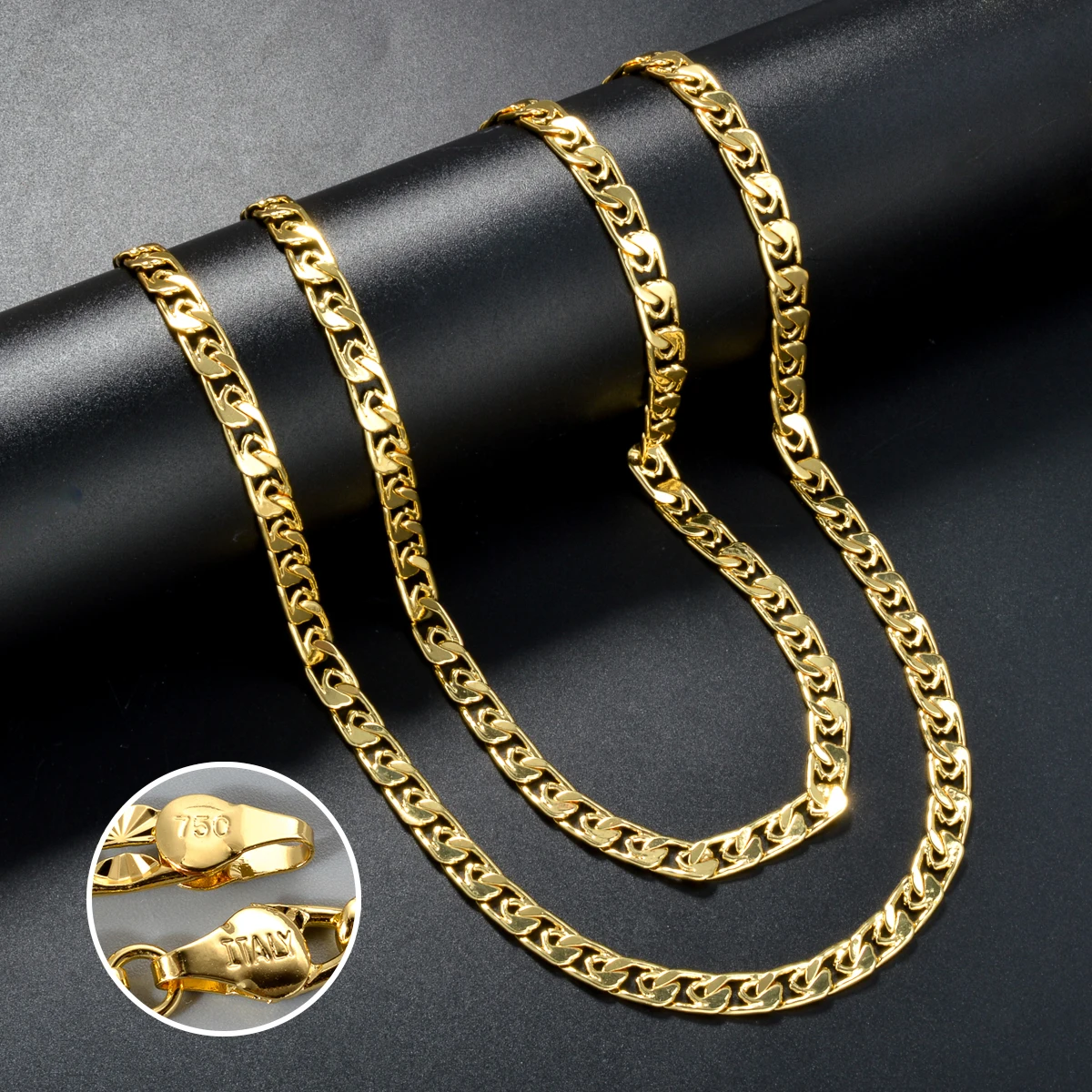 Unisex Polished Curb Link Neck - огляд і ціна Men Accessories In Dubai