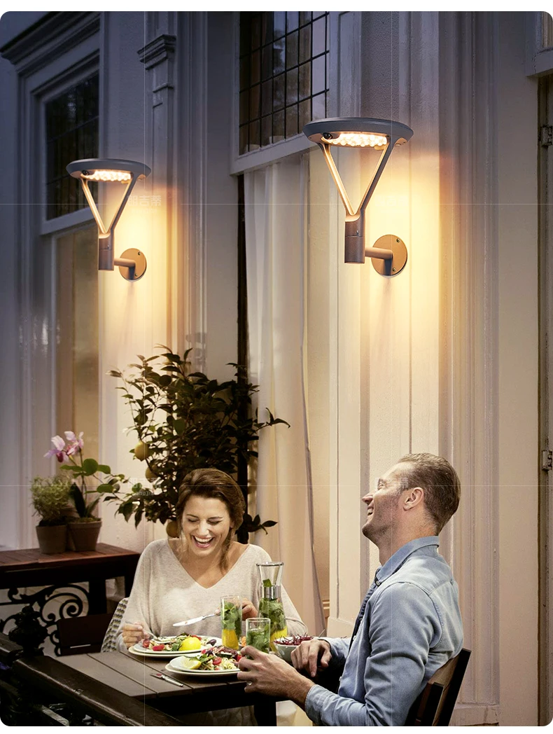 

Solar wall lamp Outdoor human body induction household door light