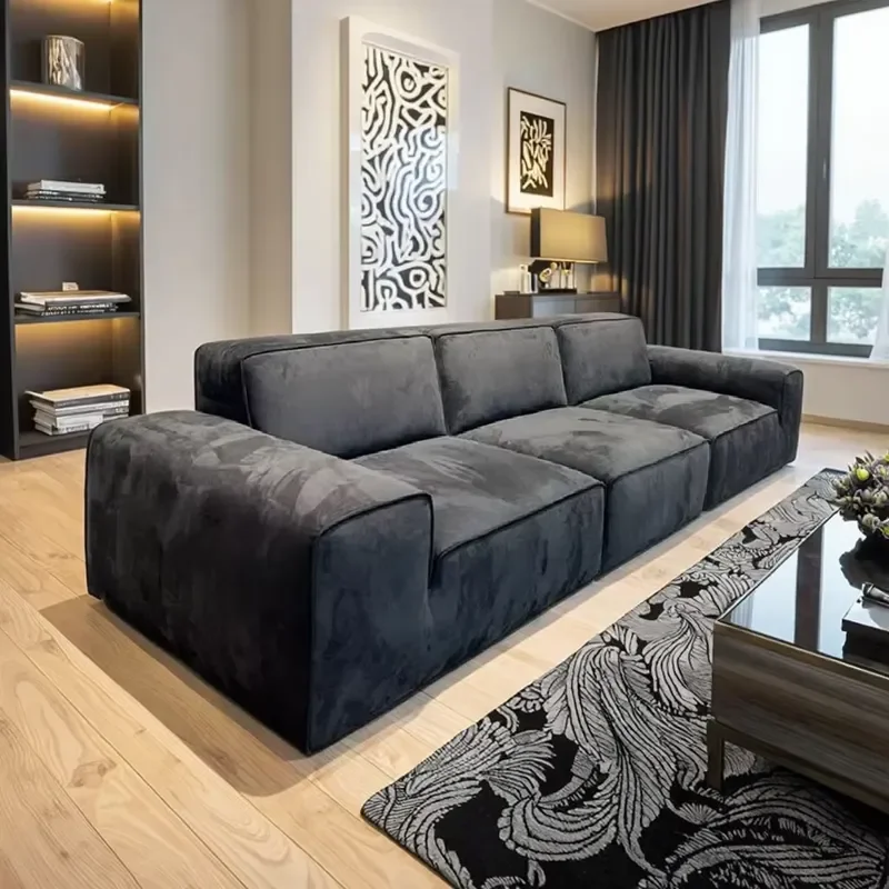 Popular l Shaped Compression Sofa Modern Soft Foam Couch in a Box High Quality Compressed Sofa Vacuum Corduroy Modular Sofa