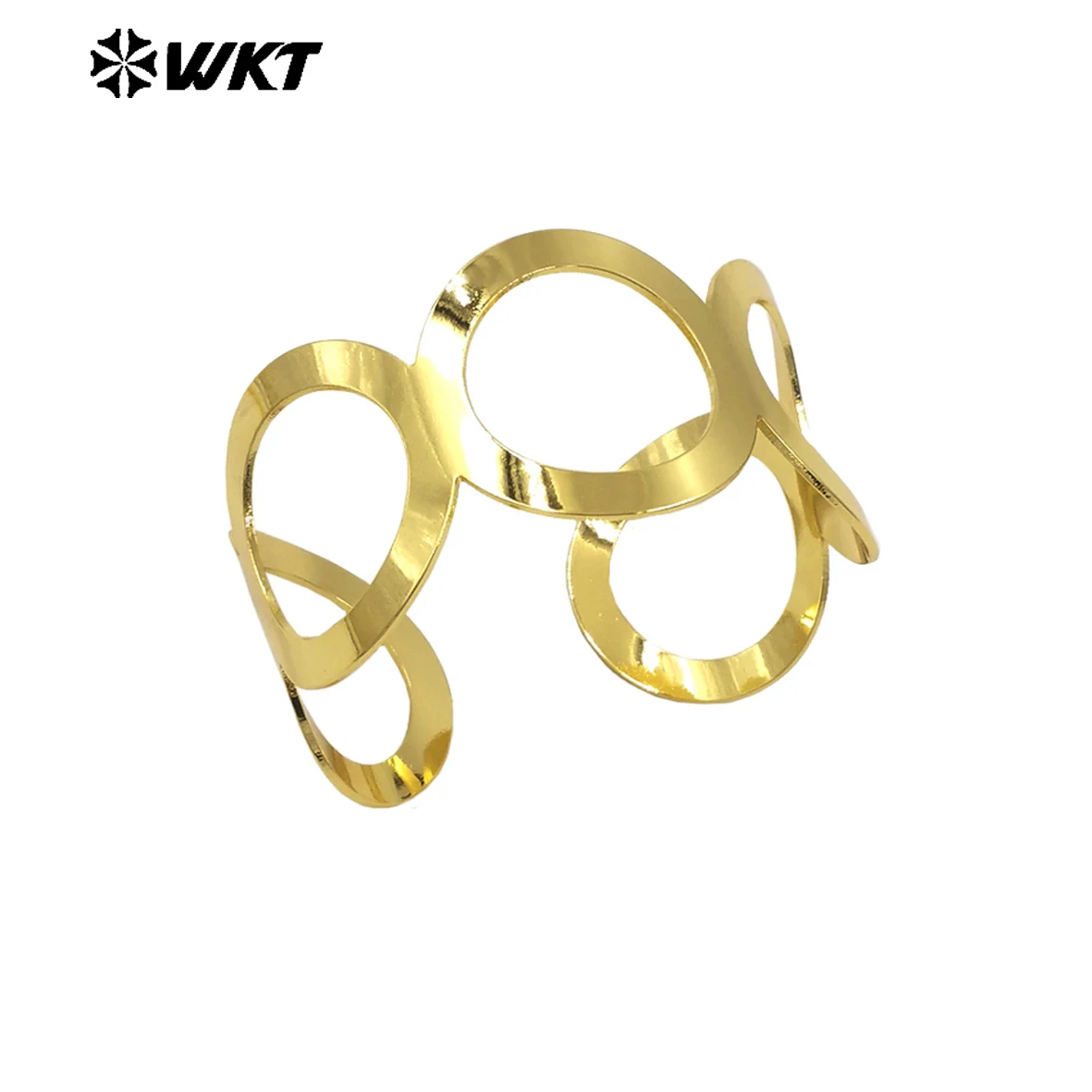 

WT-B669 WKT New Coming Classic And Unique Bangle Serveral Circles Combined Together With 18k Real Gold Plated For Women