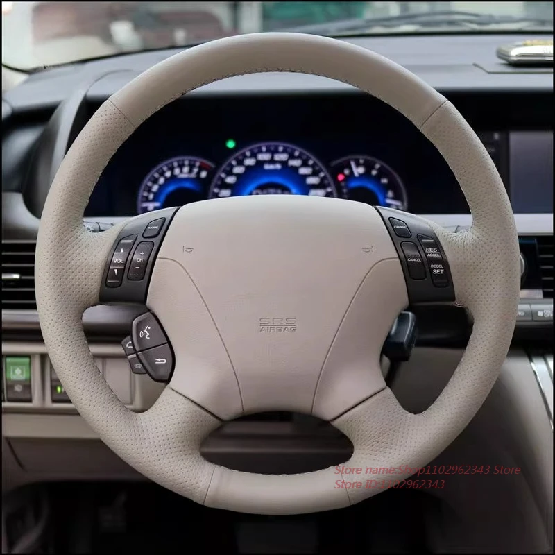 

Hand-Stitched Non-slip Durable Nappa Leather Steering Wheel Cover For Honda Elysion Odyssey Accord 7th Car Interior Accessories