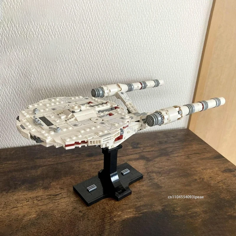 ミュウ USS エンタープライズ NCC-1701 宇宙船ビルディングブロック DIY 宇宙戦争軍事戦闘モデルカスタムパズル教育玩具キッズギフト