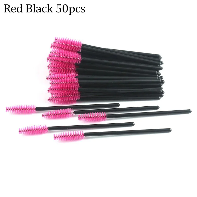 50 stücke Wimpern Pinsel Wiederverwendbare Mascara Wands Applikator Spooler für Falsche Wimpern Verlängerung Frauen Wimpern Kosmetische Liefert