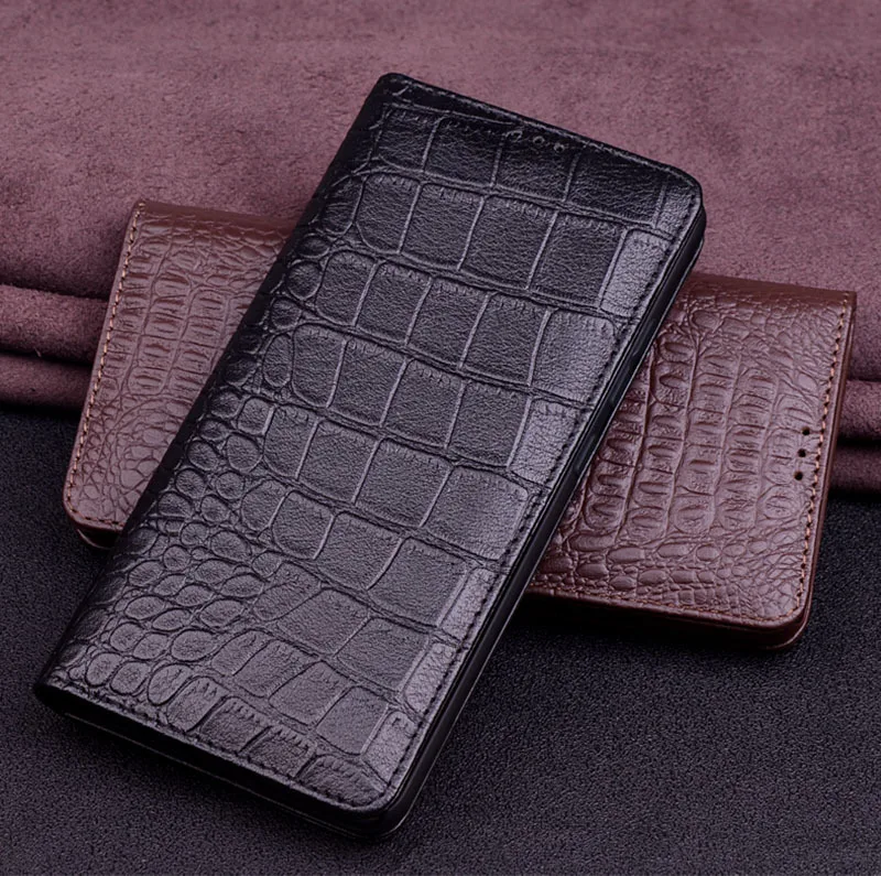 Hot Sales Luxury Lich Genuine Leather Flip Phone Case For Vivo Iqoo Neo 6 Neo6 Real Cowhide Leather Shell Full Cover Pocket Bag