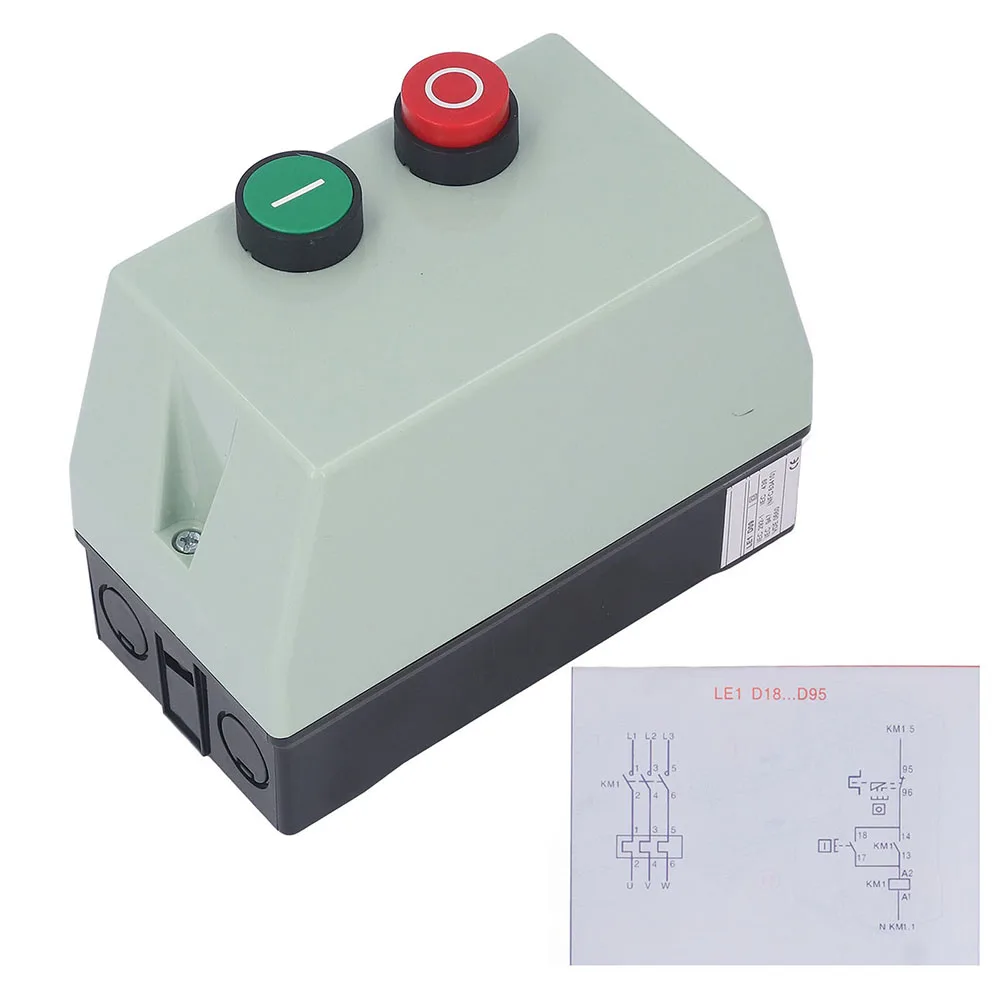 Magnetic Motor Starter Switch 3 Phase Single 380V 4KW-11KW IP55 ABS Shell For Air Compressor Water Engine Control