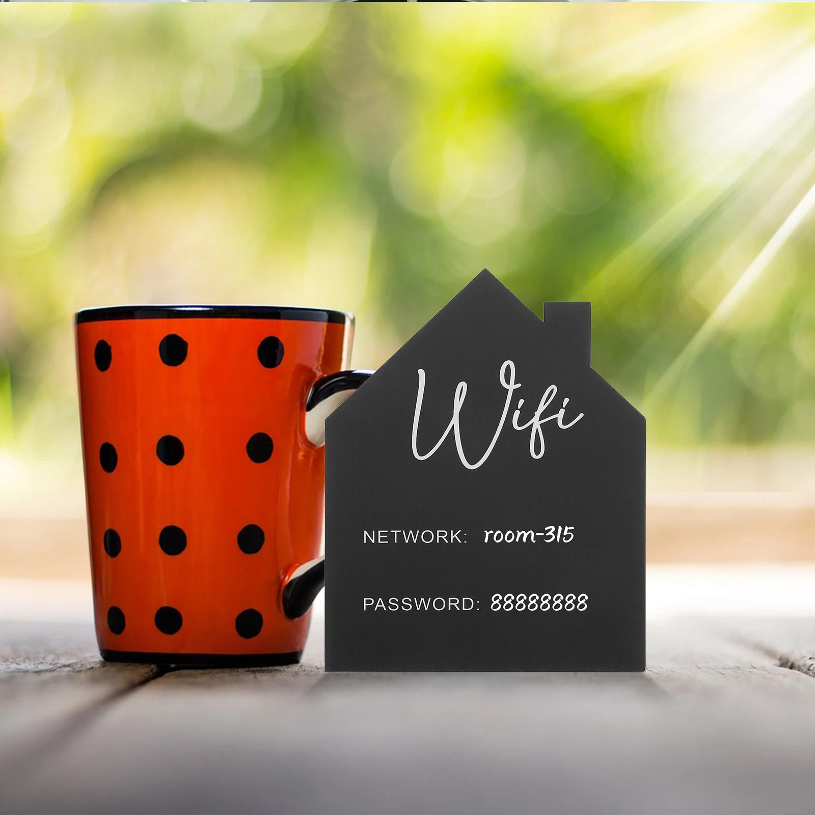 

Wi-Fi пароль дисплей знак акриловый материал легко чистится гостевая комната отель беспроводная сеть украшения стиль декора гладкий