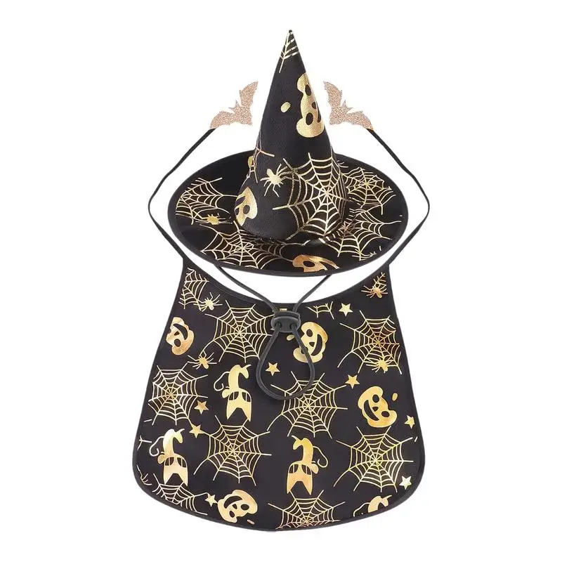 Pet Halloween Costumes Cape Halloween Pet Costume Cape Hat Pet Vampire Cape Hat Cats Cosplay Clothes Apparel Halloween Pet