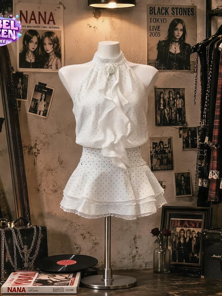 French Sweet Polka Dot 2 Piece - Elastic Lace Trim avaliação e preço