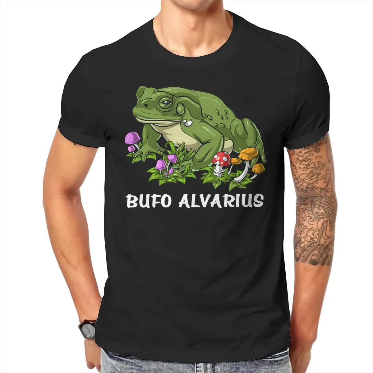 Bufo Alvarius Toad Newest TShirts Funny Frog Animal Male Harajuku Fabric Streetwear T Shirt O Neck 