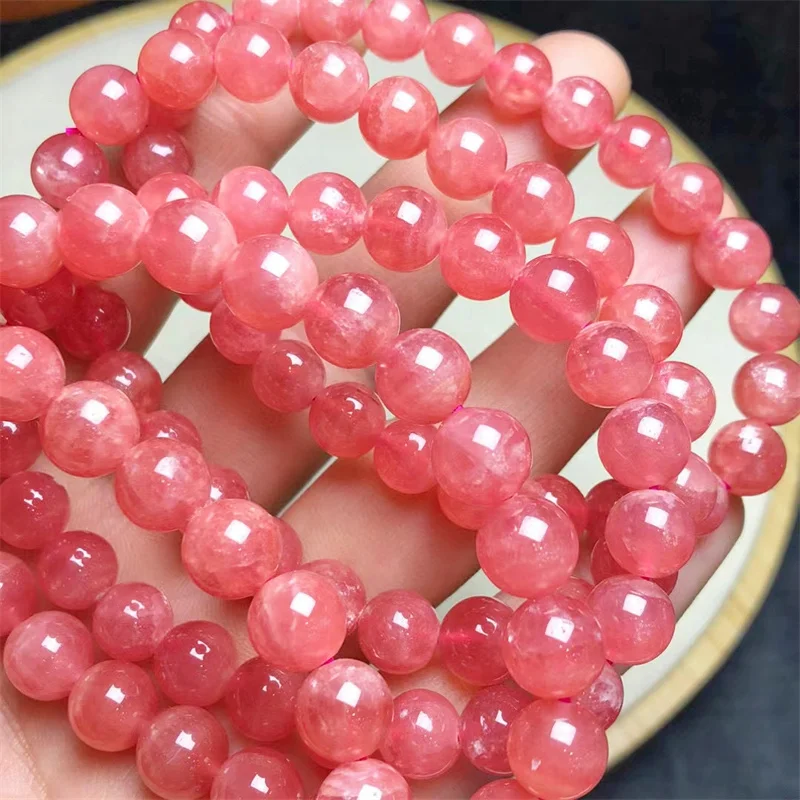 Natural Red Lace Jasper Bracelet  Women Reiki Healing Energy Stone Stretch Hand Bangles Jewelry 1PCS 7/8MM