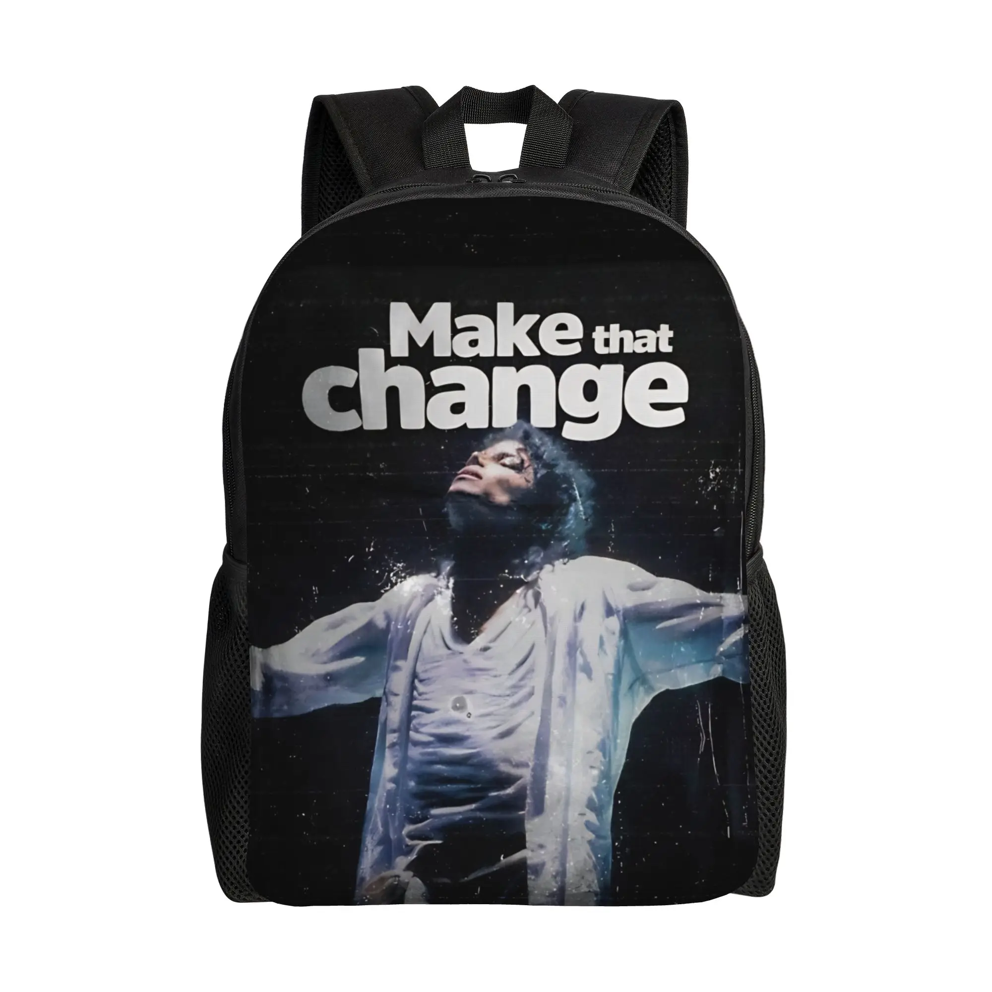 Michaels Jacksons Make that Change Classical Backpack Durable Student Work  Daypack for Men Women Laptop Computer Shoulder Bag