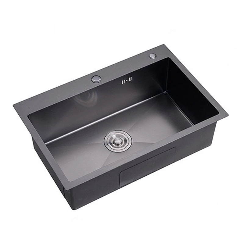 

Stainless steel sink single tank vegetable basin Stainless steel dish vegetable Kitchen Large