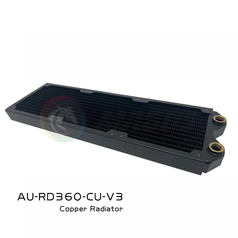 240 360 Copper Computer Water Cooling Radiator, 30mm Think Exhaust Heat Exchanger Dissipation Support 12cm Case Fan