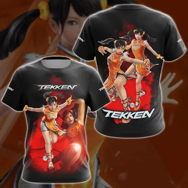 لعبة Tekken 8 Kazuya Mishima تي شيرت جرافيك ثلاثية الأبعاد طباعة أنيمي التي شيرت الرجال/النساء قصيرة الأكمام طاقم الرقبة تيز Harajuku Y2k بلايز