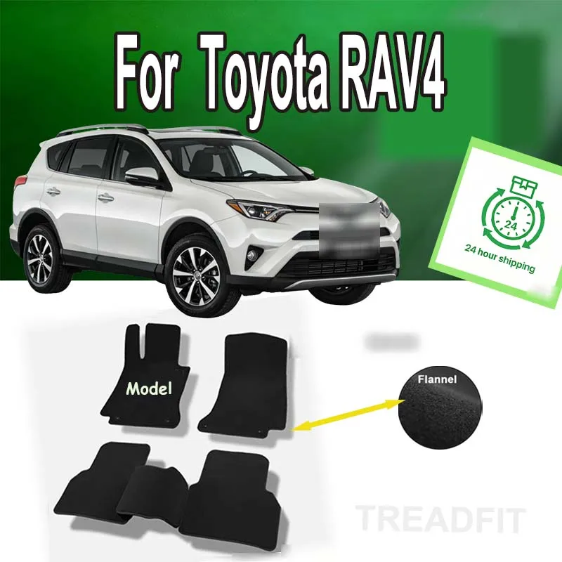 

Nylon Suede Car Floor Mats For Toyota RAV4 RAV 4 XA40 2013~2018 Rugs Panel Footpads Anti-slip Foot