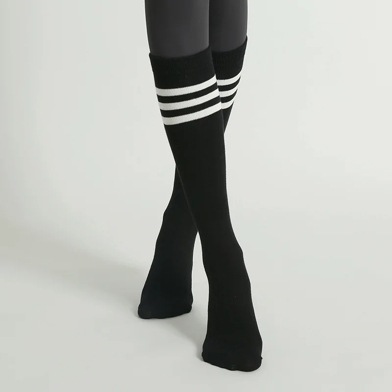 Herbst Winter Frauen Yoga Socken Gestreiften Baumwolle Fitness Atmungsaktive Pilates Socken Mittelrohr Nicht-Slip Gym Dance Ballett Grip socken – Detail 4