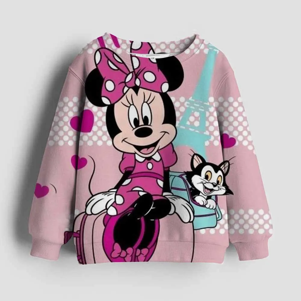 Disney Mickey Mouse sweatshirt, modieuze vrijetijdskleding voor kinderen, nieuwe herfstkleding, lange sle met cartoonprint voor jongens en meisjes