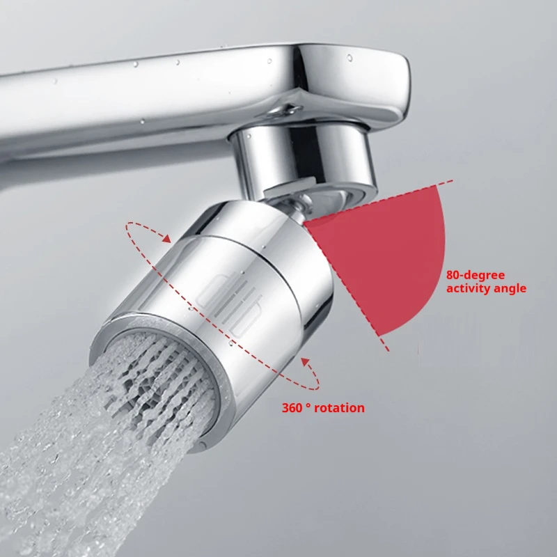 

Diiib 360° ° Поворотная распылительная головка для крана 80г. ° Износостойкая фильтрующая насадка с подвижным углом, брызгозащищенная, двойной режим, экономия воды, кухня