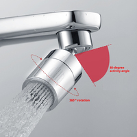 Diiib 360° Swivel Faucet Spray Head 80° Movable Angle Wear Resistance Splash-proof Filter Nozzle Dual Modes Water Saving Kitchen