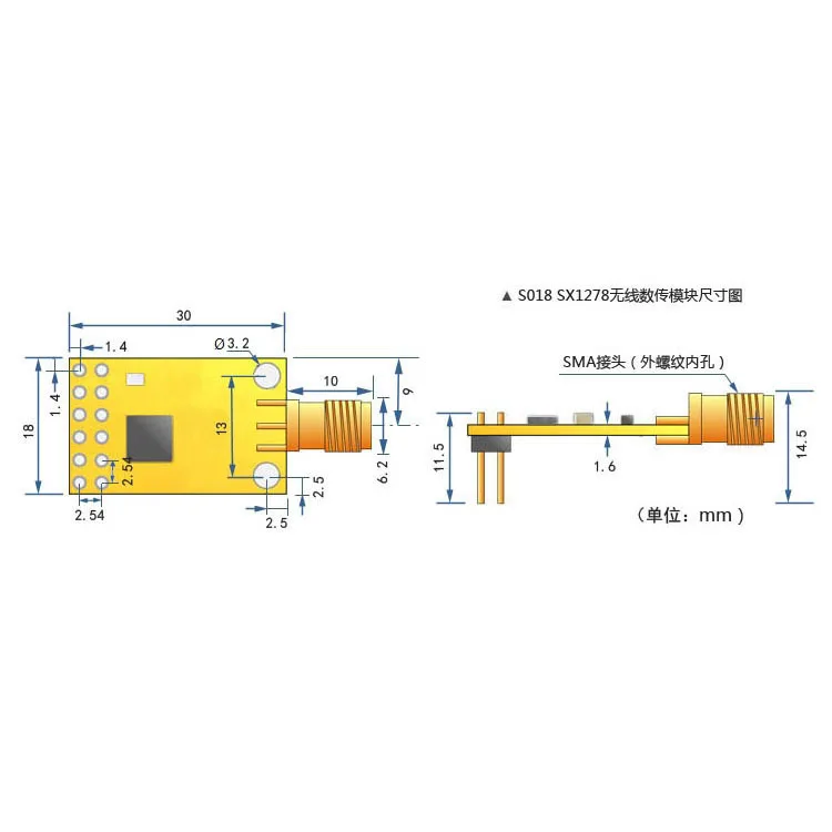 Módulo sem fio SX1278 433MHz L - Lora Sx1278 avaliação e preço