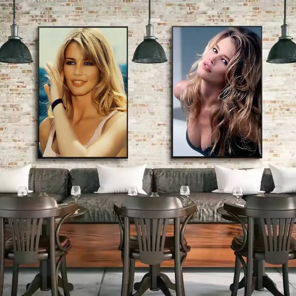 ملصق Supermodel C-Claudia S-Schiffer جدار لاصق مقاوم للماء لغرفة المعيشة المنزلية وغرفة النوم والديكور الجمالي #5