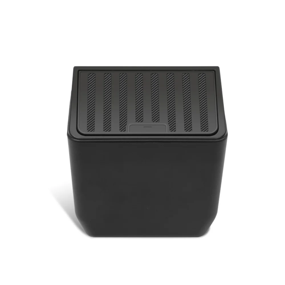 Car Rear Seat Storage Box Organizer Center Console Backseat Trash Bin Garbage Can Accessories For Tesla Model Y Juniper 2025 view 6